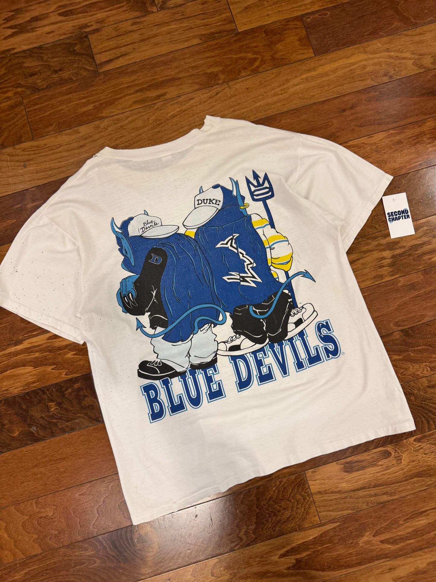 1993 Duke Blue Devils Cartoon Mascots Vintage Tee (XL)