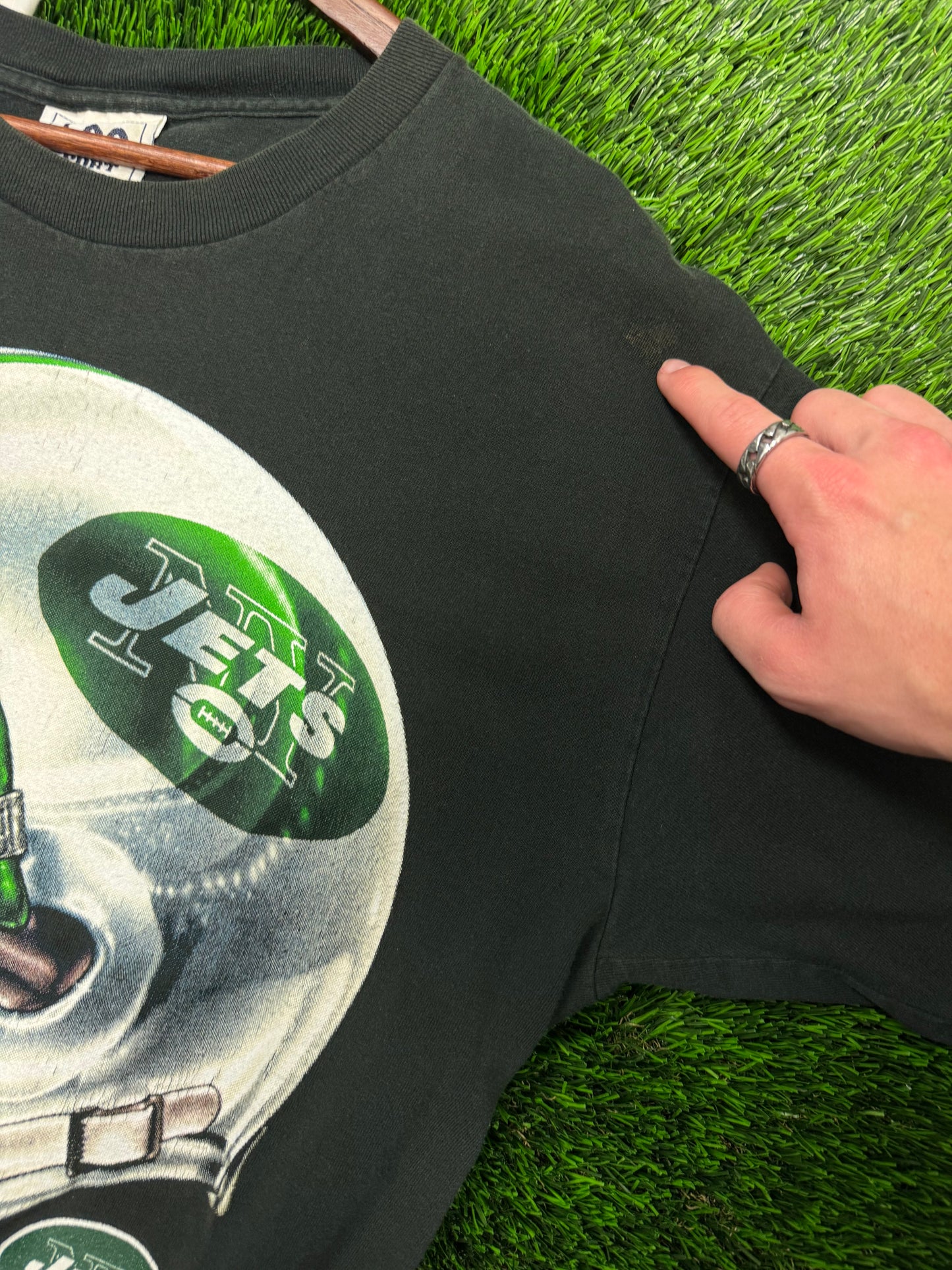 1998 NY Jets Lee Big Helmet Tee (L)