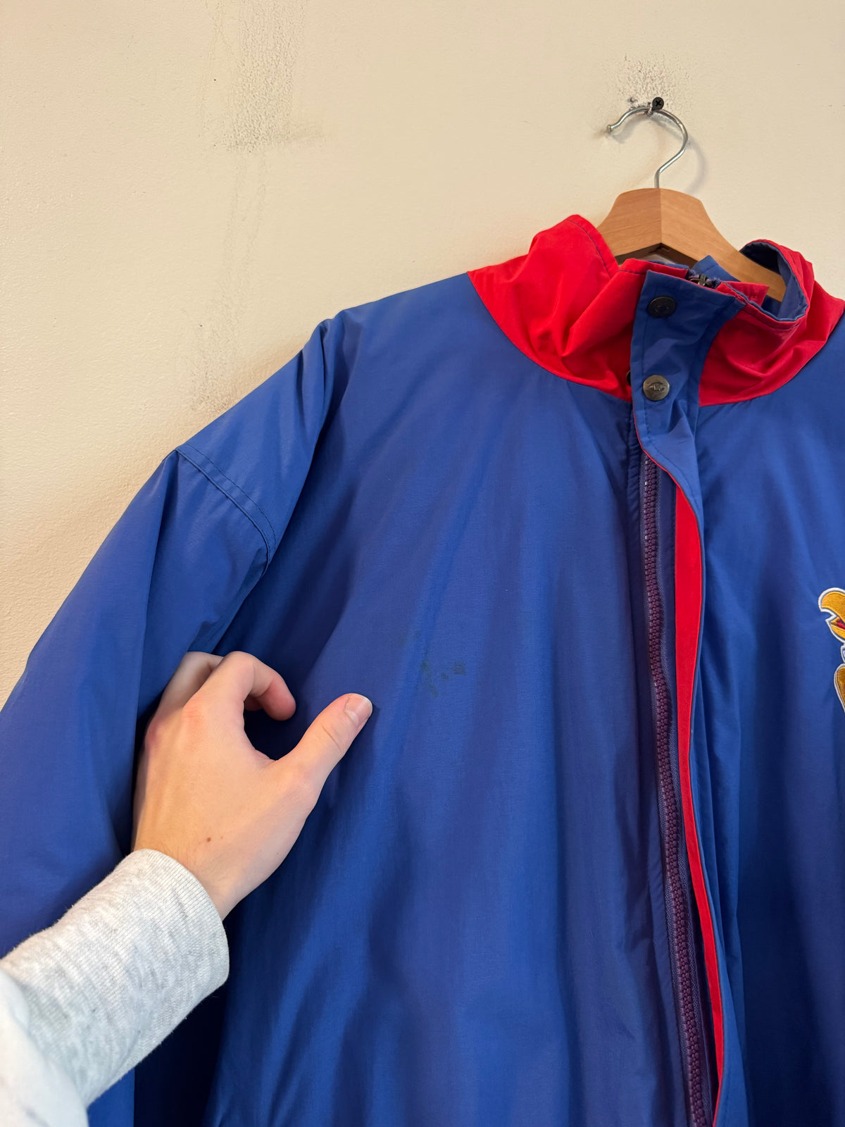 90s Kansas University (KU) Vintage Jayhawks Champion Puffer Jacket (XL)