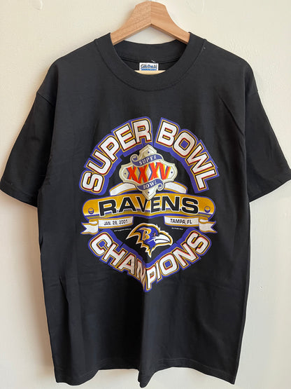 2001 Baltimore Ravens Super Bowl XXXV Tee (L)