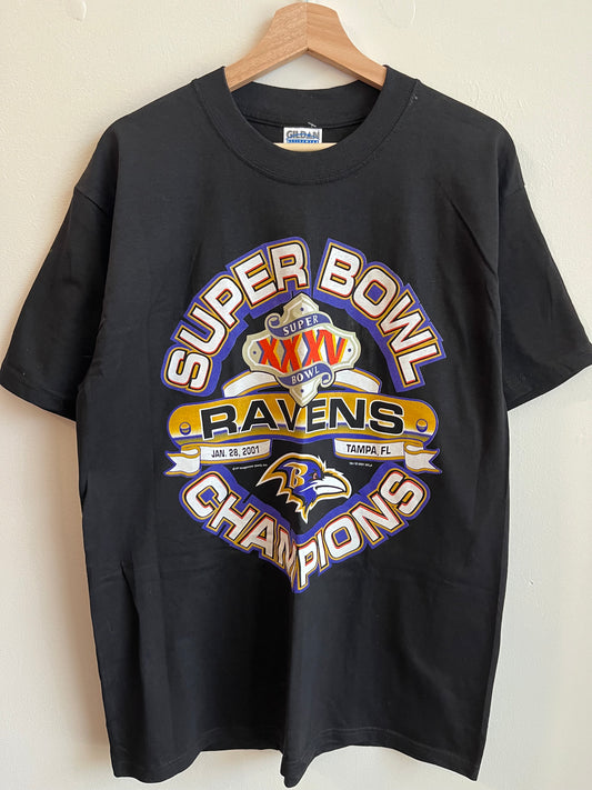 2001 Baltimore Ravens Super Bowl XXXV Tee (L)