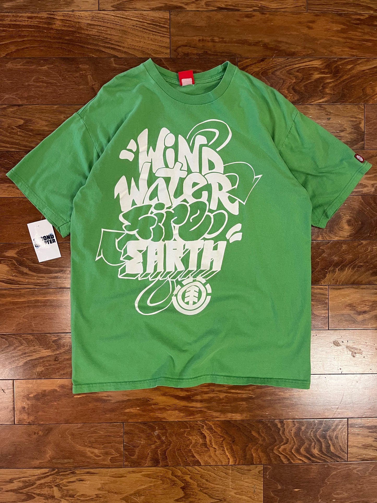 00s Element Green Wind Water Earth Vintage Tee (L)