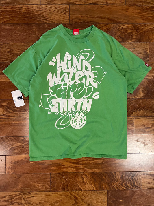 00s Element Green Wind Water Earth Vintage Tee (L)