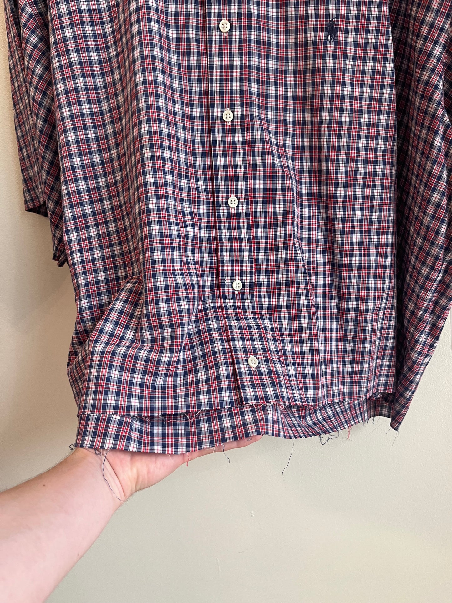 00s Polo Ralph Lauren Cropped Essential Polo Shirt (XXL)