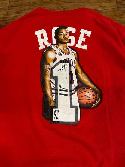 00s Chicago Bulls Derrick Rose "D-Rose" Vintage NBA Tee (L)