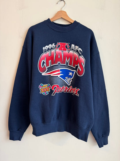 1996 New England Patriots AFC Super Bowl Crewneck (XL)