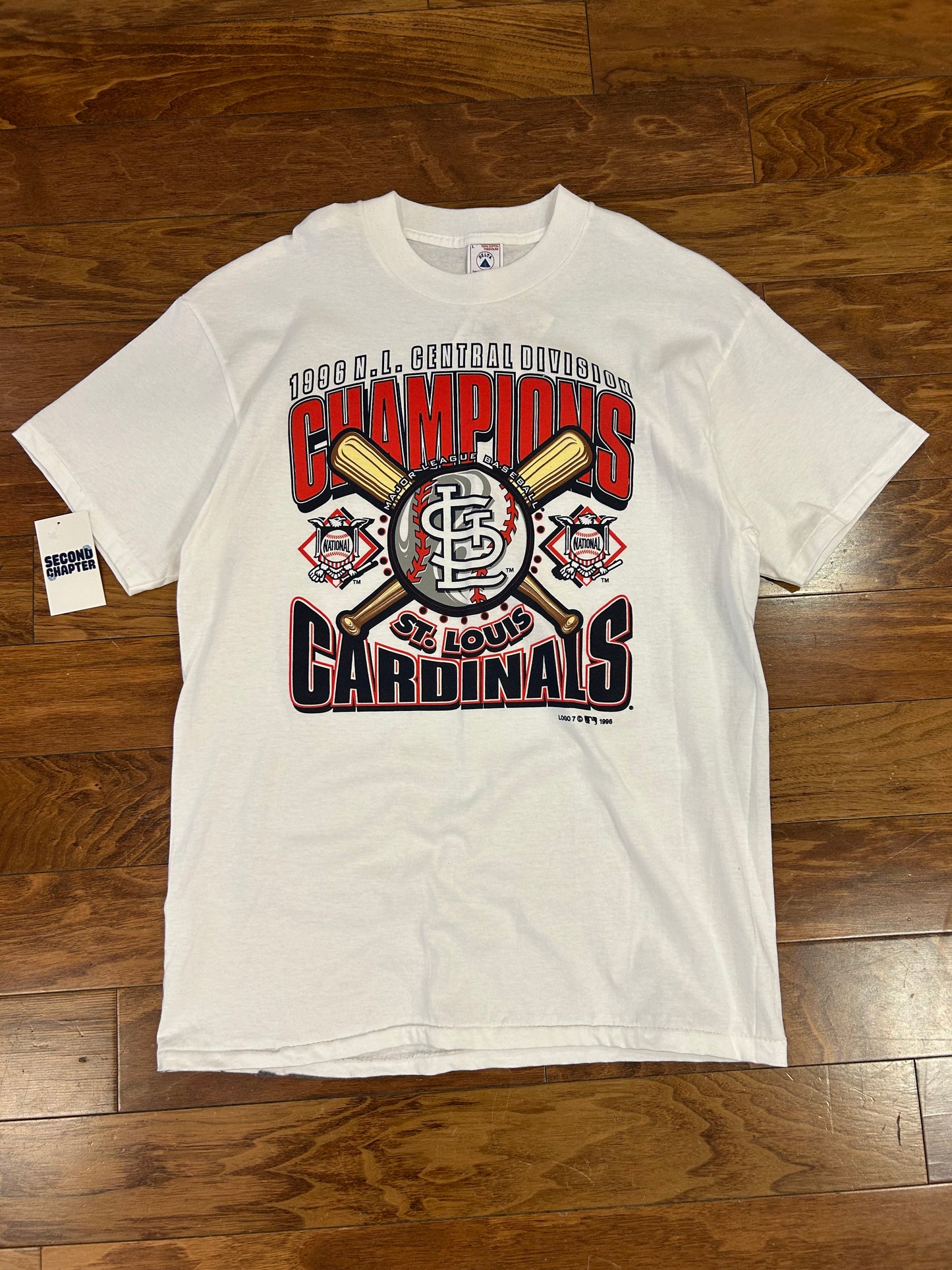 1996 St Louis Cardinals Vintage MLB Division Champs Tee (L)