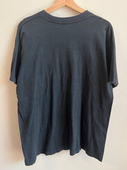 90s Carolina Panthers True Fan Faded Logo Tee (L)