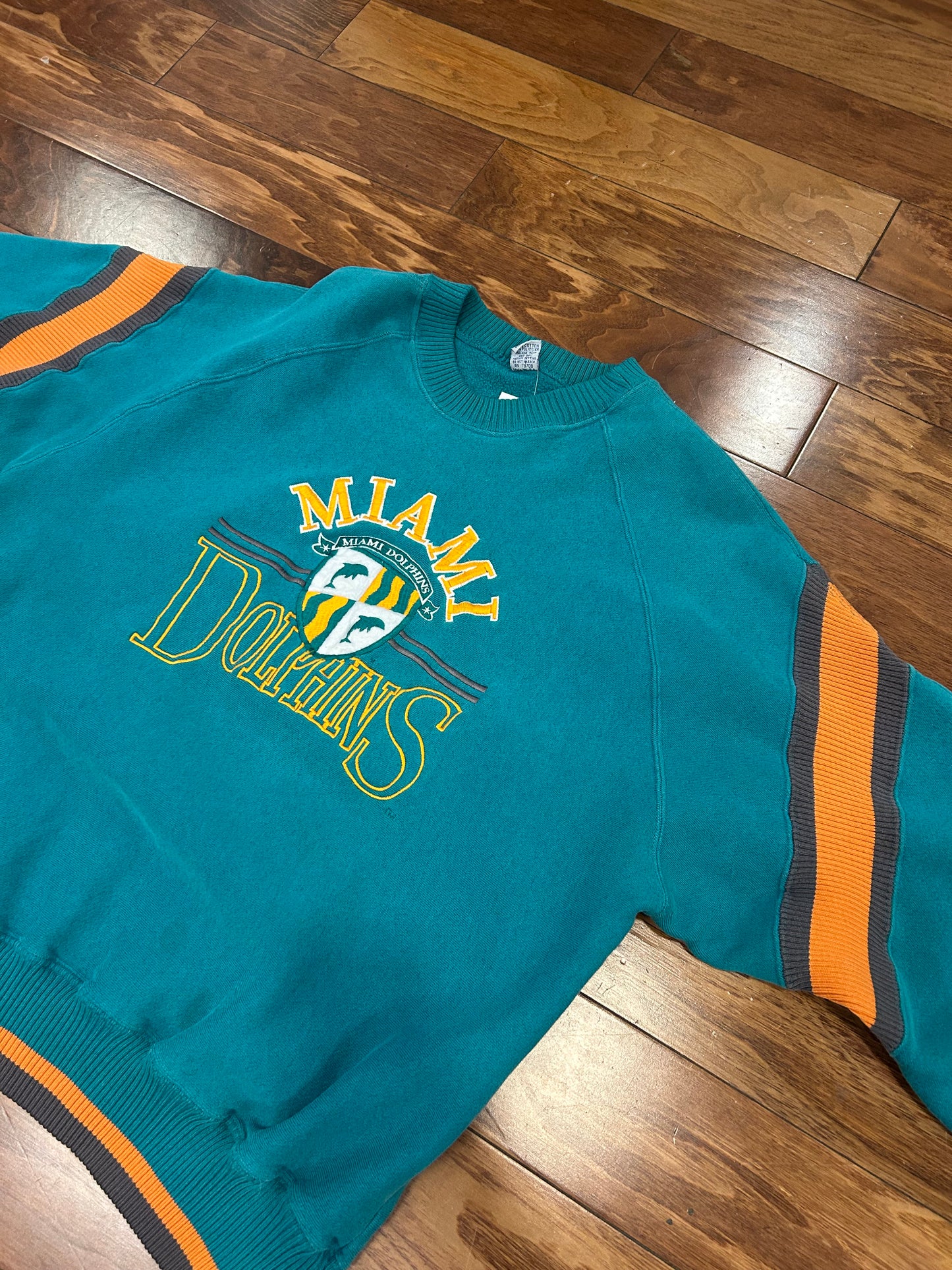 90s Miami Dolphins Embroidered The Game Crewneck (L)