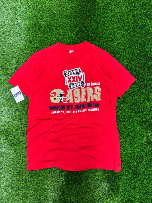 1990 San Francisco 49ers Super Bowl Tee (L)