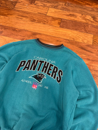 90s Carolina Panthers Faded Blue Logo Athletic Crewneck (XL)