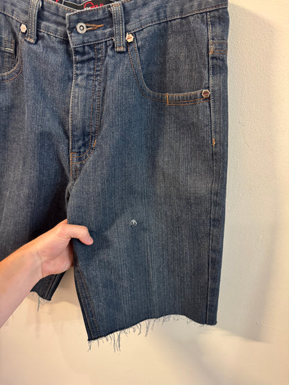00s South Pole Baggy Dark Wash Shorts (34)