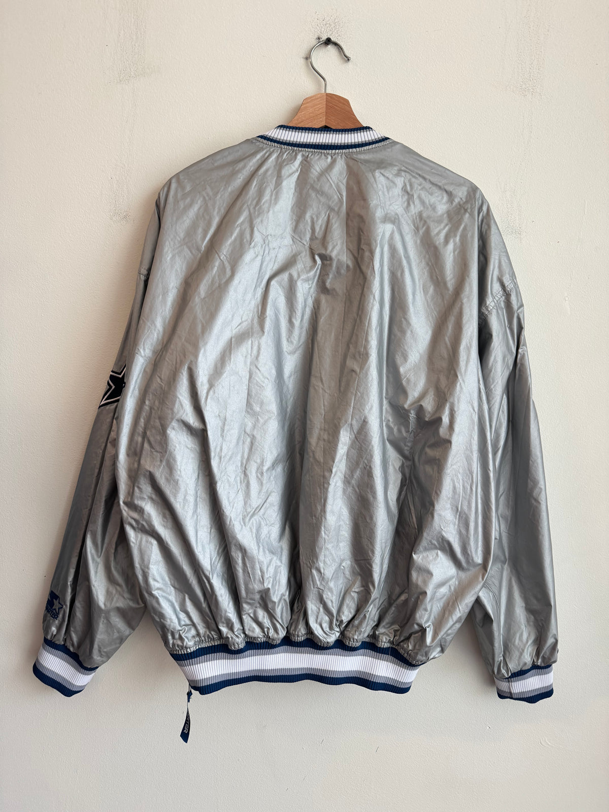 90s Dallas Cowboys Silver Starter Windbreaker (L)