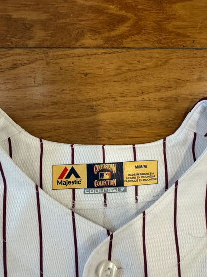00s Mike Schmidt Phillies Majestic Pinstripe Jersey (M)