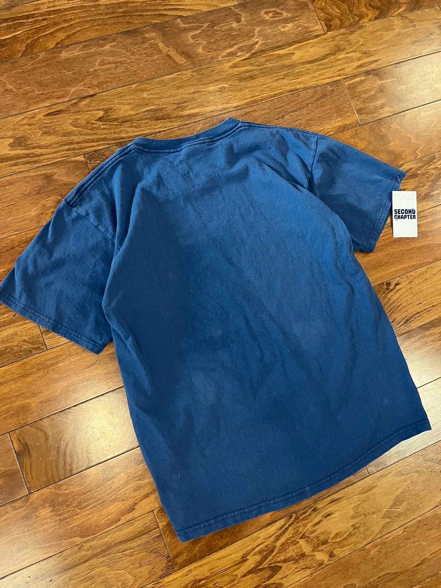 90s Nike Big Swoosh Navy Tee (M)