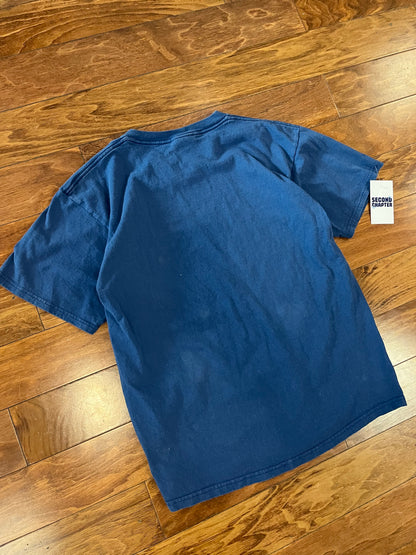 90s Nike Big Swoosh Navy Tee (M)