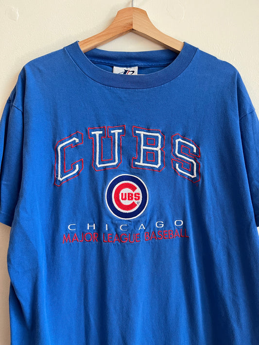90s Chicago Cubs Logo Athletic Embroidered Tee (XL)