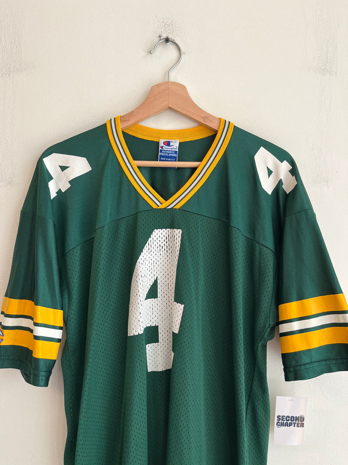 90s Green Bay Packers Brett Favre Cracked Reebok Jersey (M)