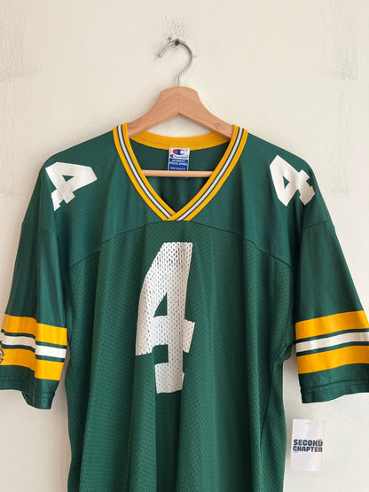 90s Green Bay Packers Brett Favre Cracked Reebok Jersey (M)