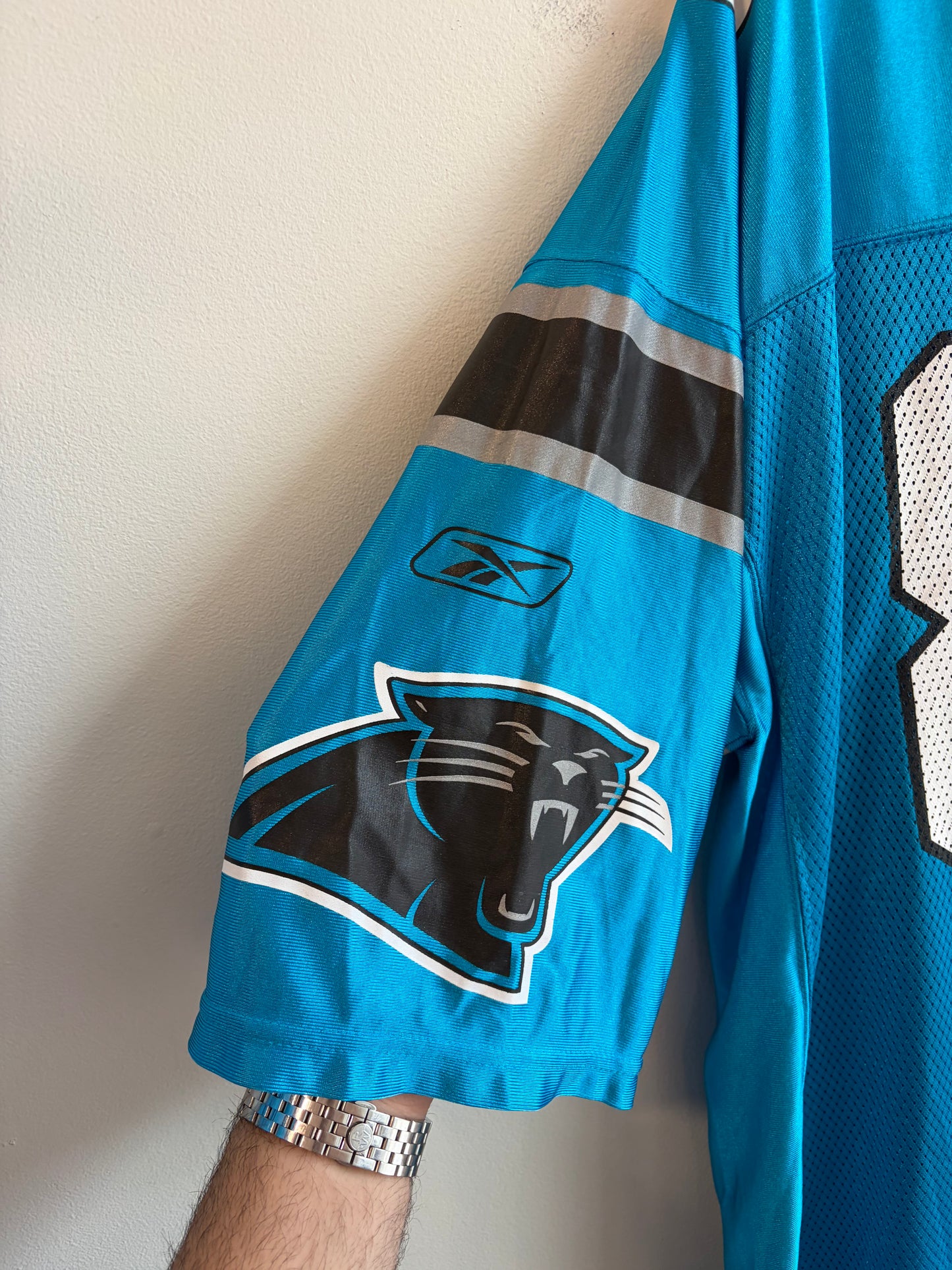 00s Carolina Panthers Steve Smith Blue Reebok Jersey (XXL)