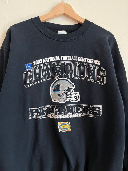 2003 Carolina Panthers NFC Champs Super Bowl Crewneck (M)