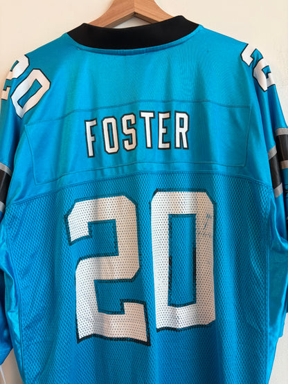 00s Carolina Panthers DeShaun Fosters Reebok Blue Jersey (XL)