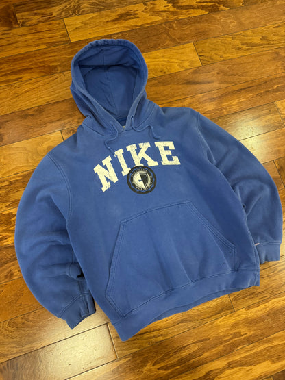 00s Nike Spell Out Swoosh Blue Hoodie (M)