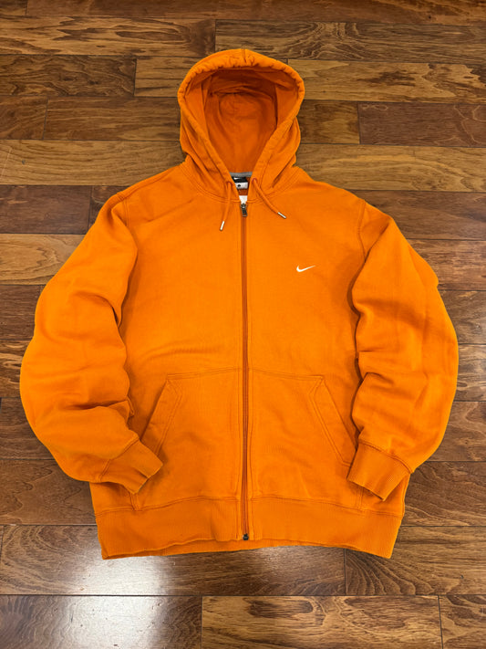 Y2K Nike Essential Orange Full Zip Hoodie (L)
