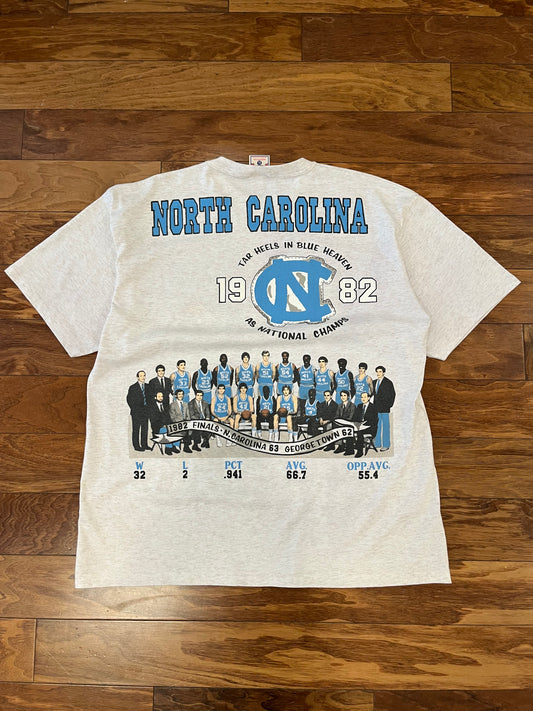 1982 UNC Tar Heels National Champions Jordan Glory Days 50/50 Tee (XL)