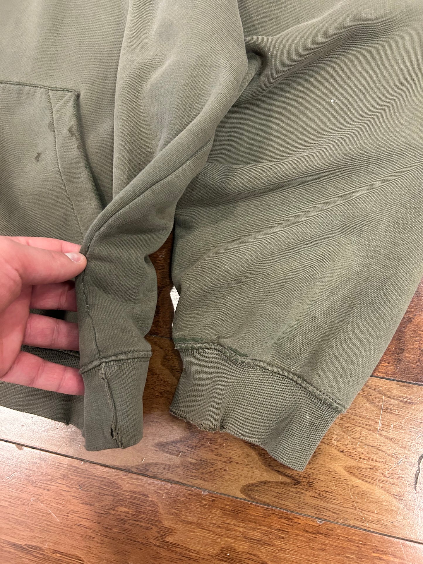 00s Nike Distressed Olive Green Hoodie (L)