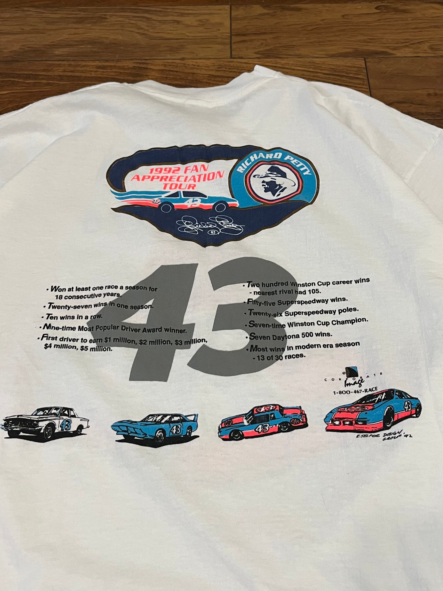 1992 Richard Petty Vintage Nascar Image Tee (XL)