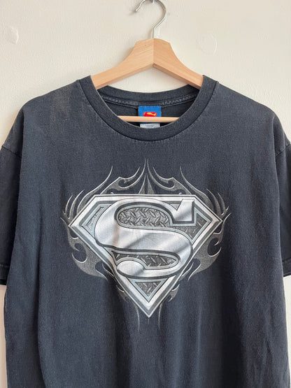2005 Superman Flames Black Tee (L)