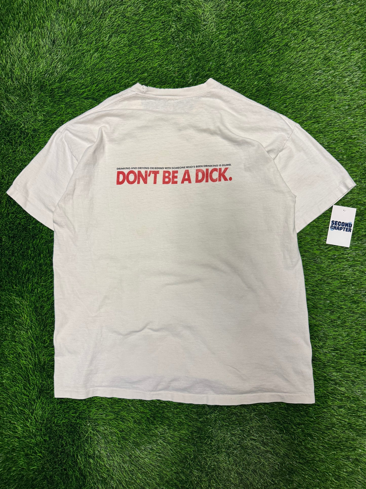1987 Don't Drink and Drive "See Dick Drink" Thrashed Vintage Parody Tee (XL)