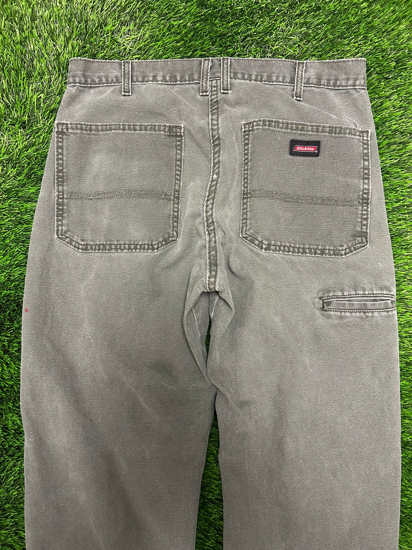 00s Dickies Olive Green Black Tab  Workwear Pants (34 x 30)