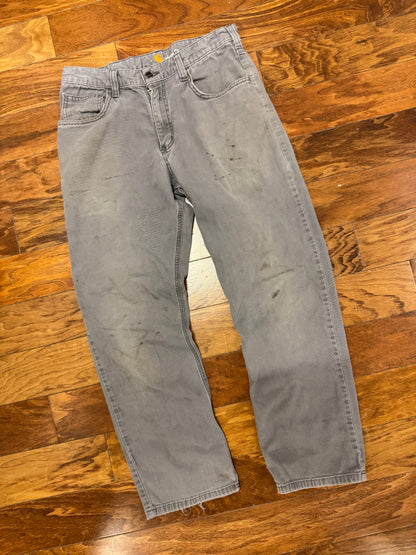 Carhartt Gray Distressed Workwear Pants (32 x 30)