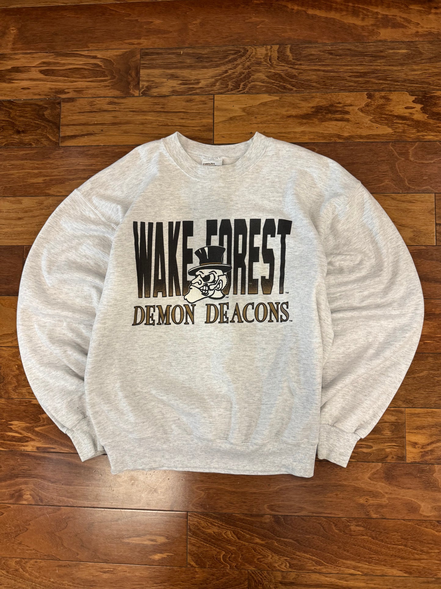 90s Wake Forest Spell Out Vintage Crewneck (M)