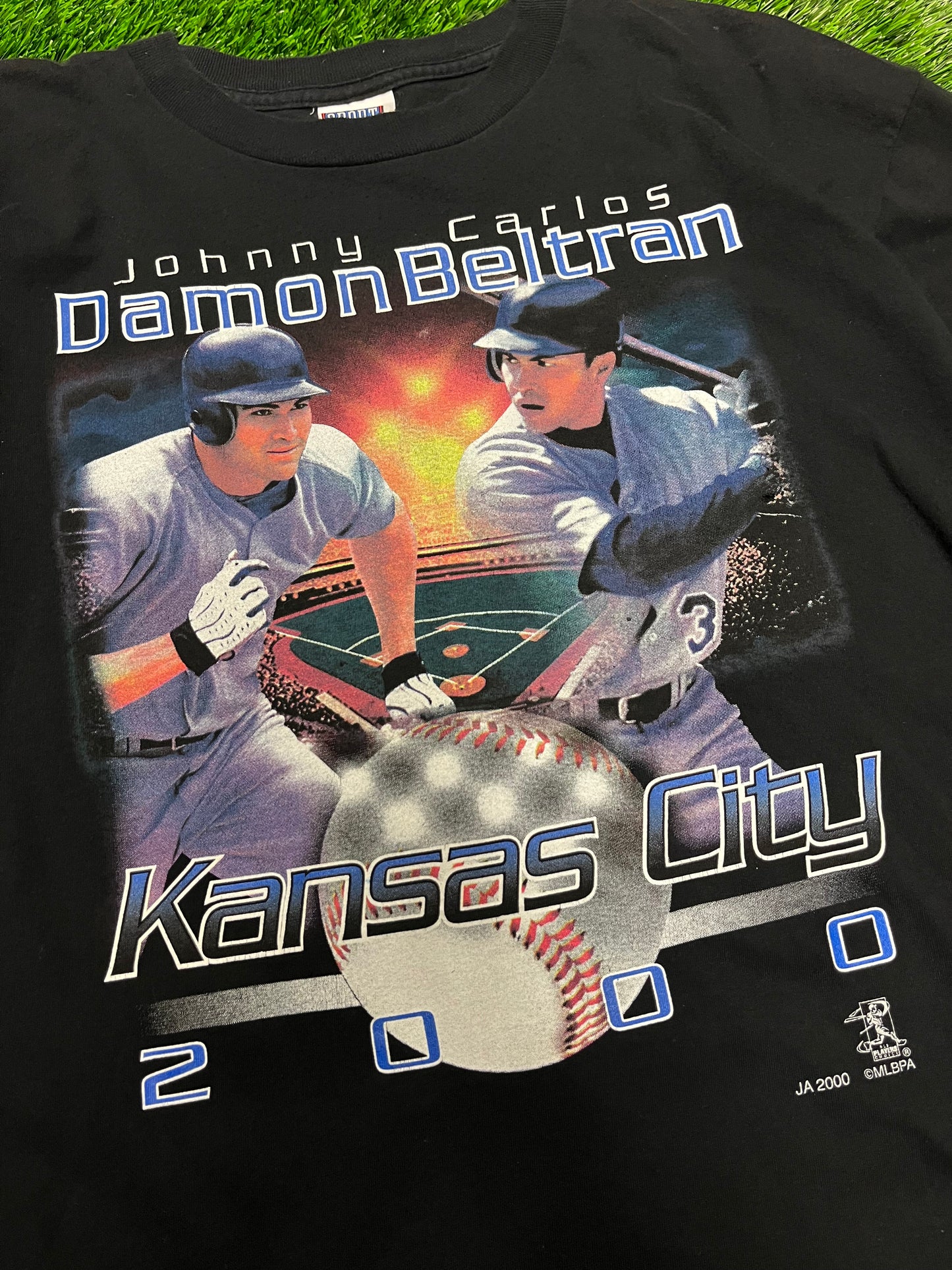 2000 Kansas City Royals Damon Beltran & Johnny Carlos Vintage MLB Tee (XL)