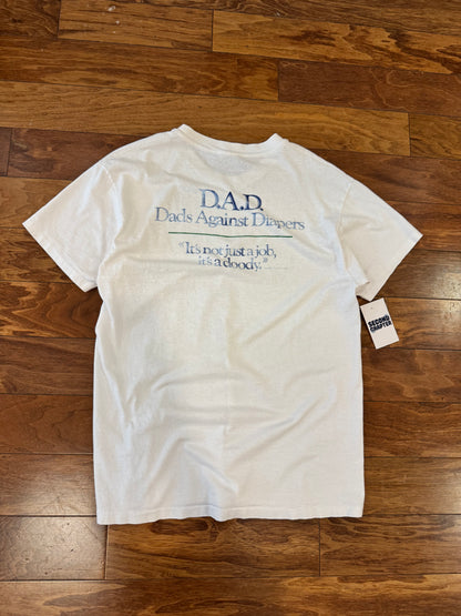 90s Dads Against Diapers Distressed Tee (L)