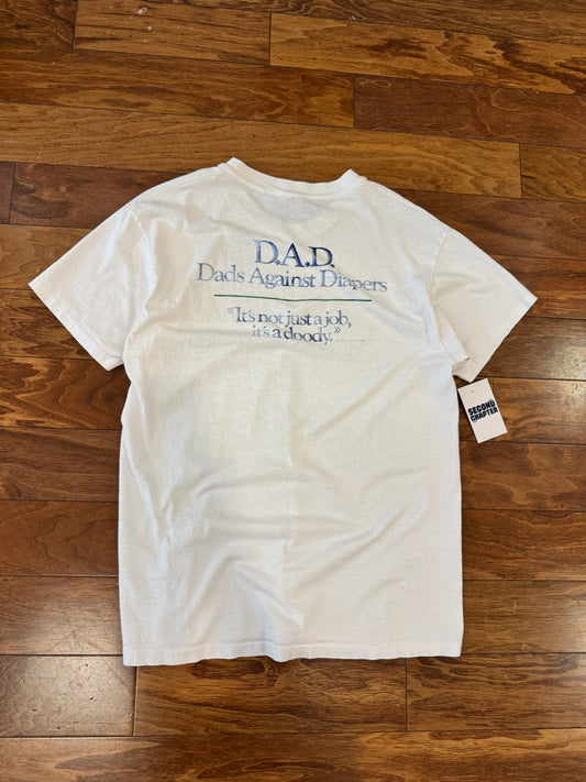 90s Dads Against Diapers Distressed Tee (L)