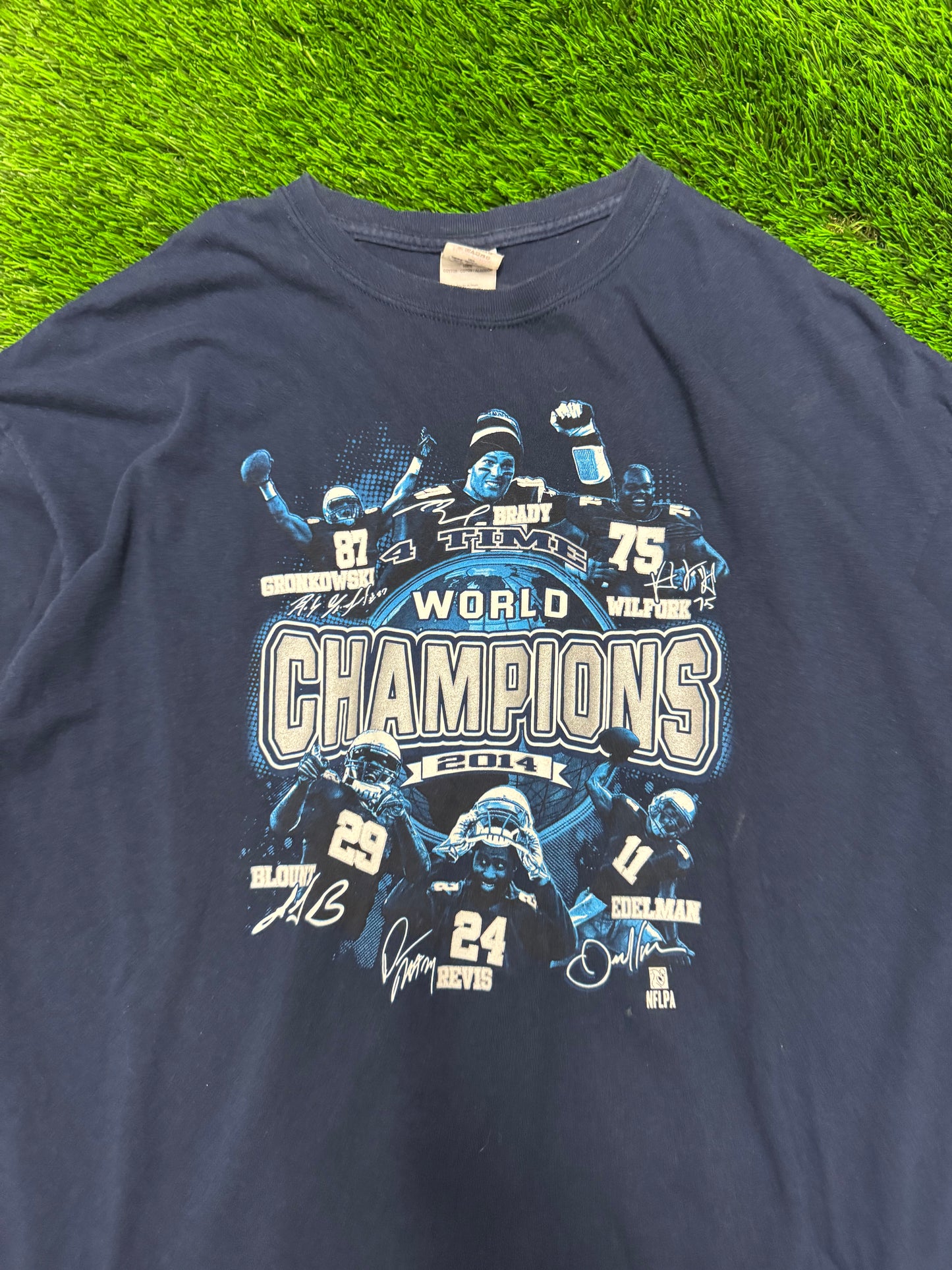 2014 New England Patriots 4 Time World Champions Tee (XXL)