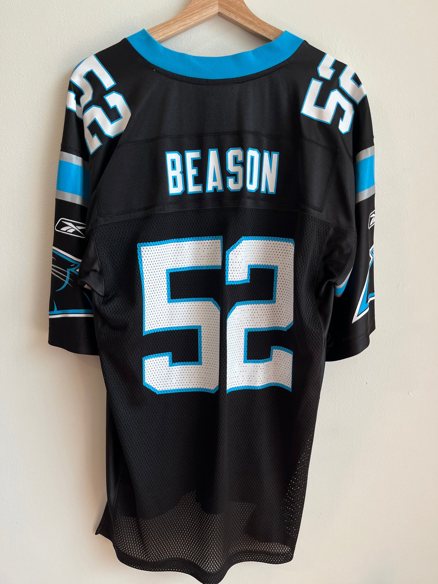 00s Carolina Panthers Jon Beason Reebok Home Jersey (M)