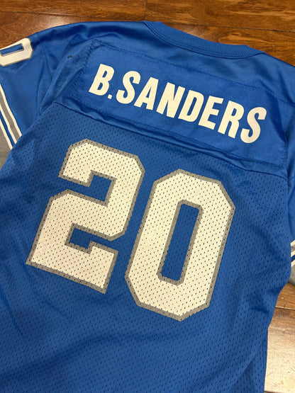 90s Detroit Lions Barry Sanders #20 Vintage Champion NFL Jersey (Youth L)