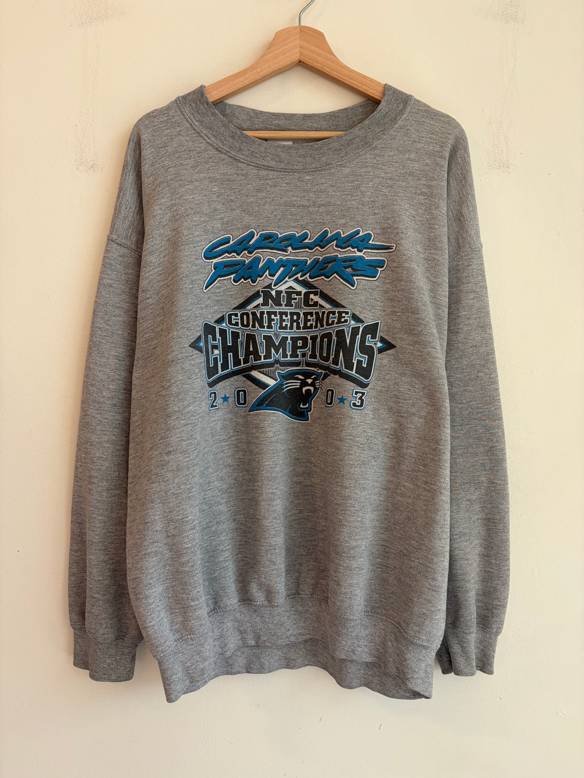 2003 Carolina Panthers NFC Champions Cat Scratch Crewneck (L)