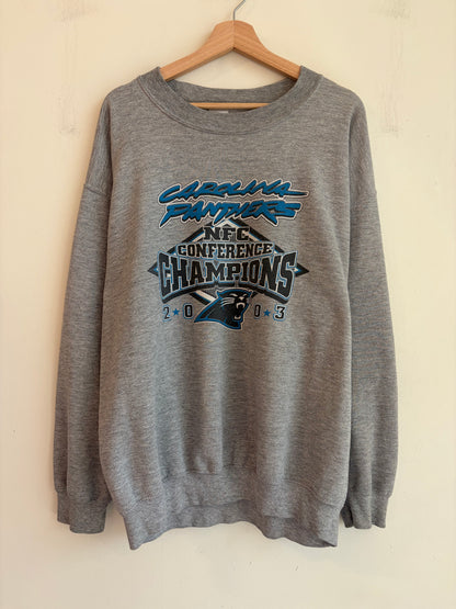 2003 Carolina Panthers NFC Champions Cat Scratch Crewneck (L)