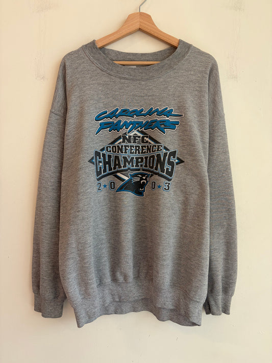 2003 Carolina Panthers NFC Champions Cat Scratch Crewneck (L)