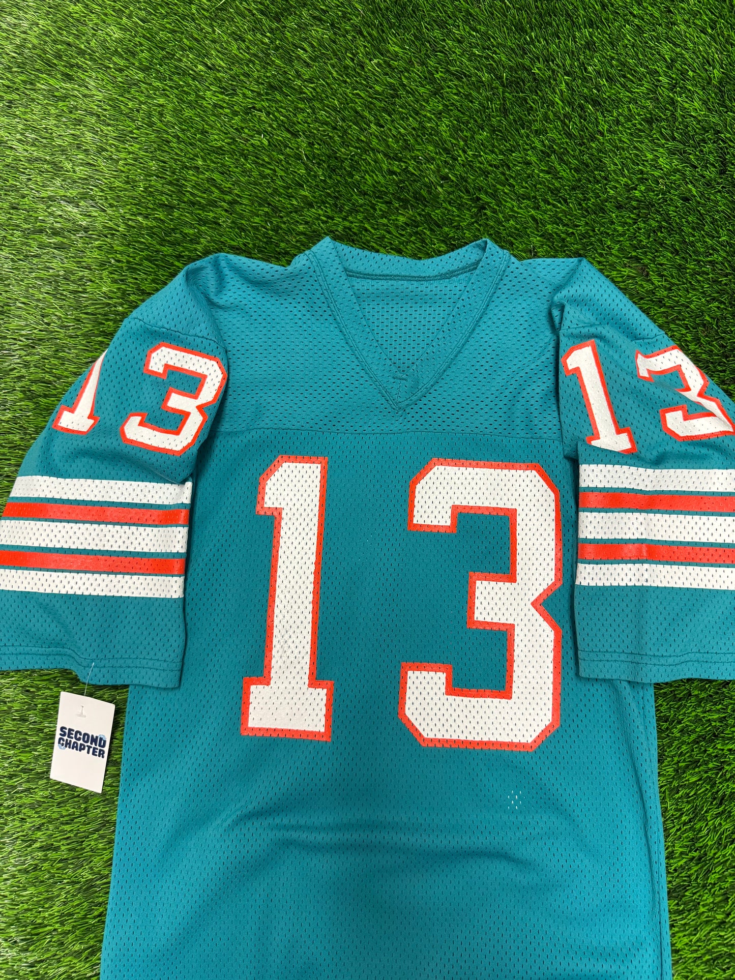 90s Miami Dolphins Dan Marino #13 Sand-Knit Jersey (M)