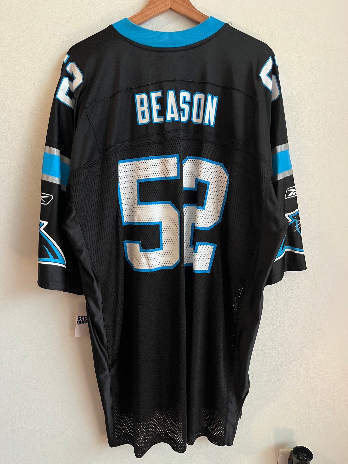 00s Carolina Panthers Jon Beason Reebok Home Jersey (XXL)