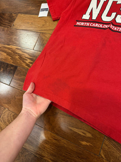 90s NC State (NCSU) Spell Out Vintage Tee (L)