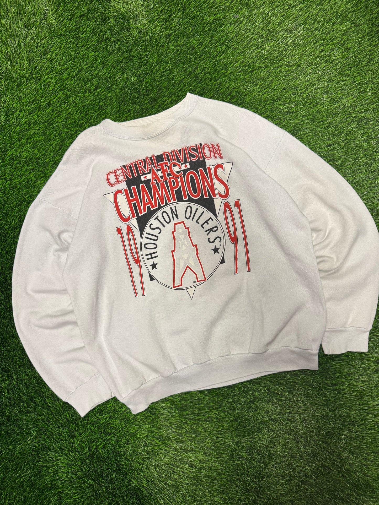1991 Houston Oilers (Titans) Vintage AFC Champions Crewneck (XL)