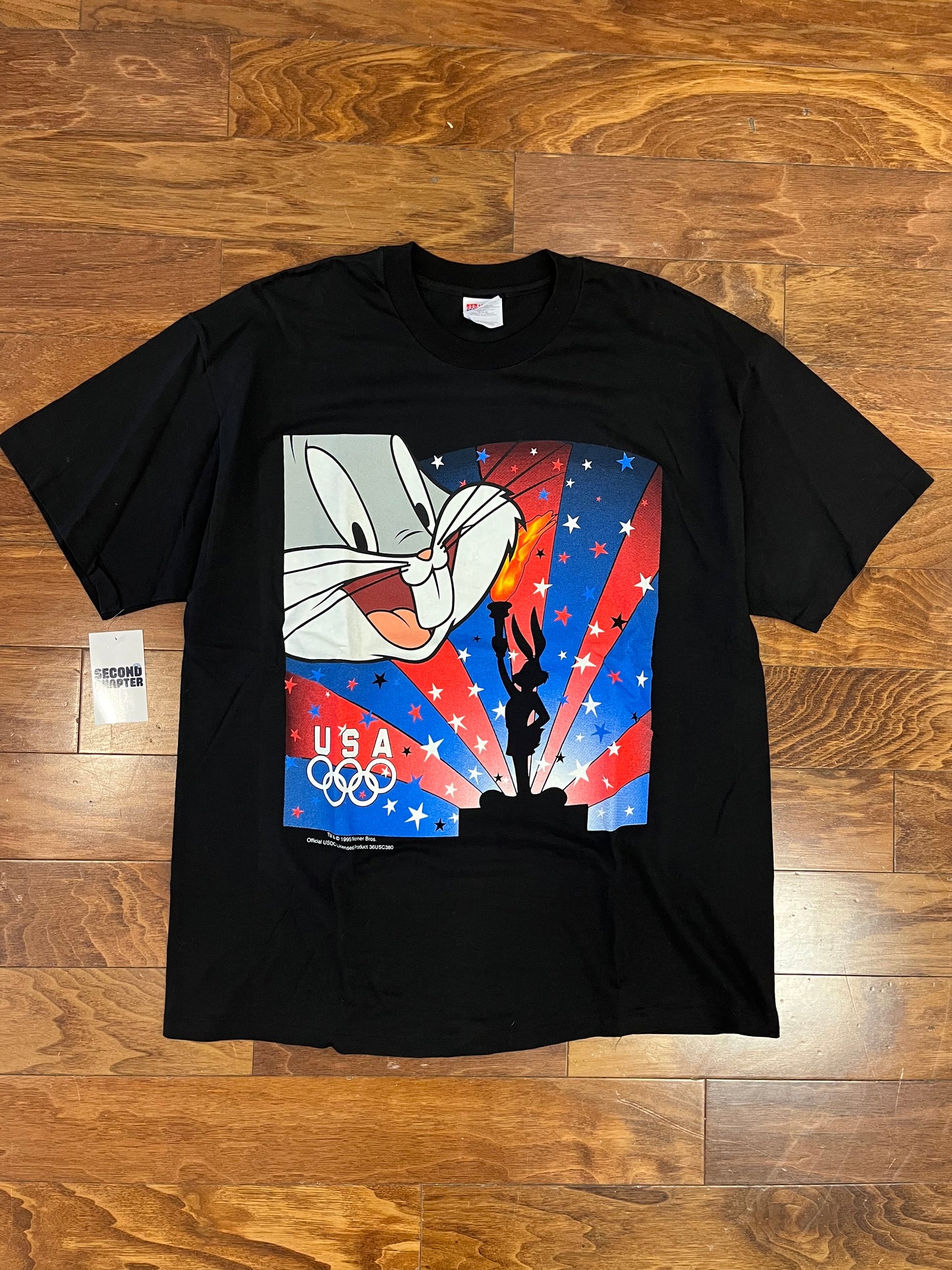1996 USA Olympics Looney Tunes Bugs Bunny Graphic Tee (XL)